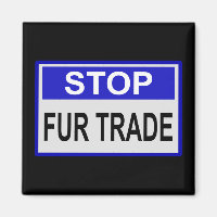 Stopp Fur Trade Blue Schild