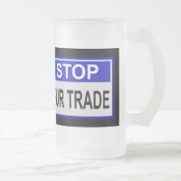 Stopp Fur Trade Blue Schild