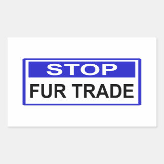 Stopp Fur Trade Blue Schild Rechteckiger Aufkleber