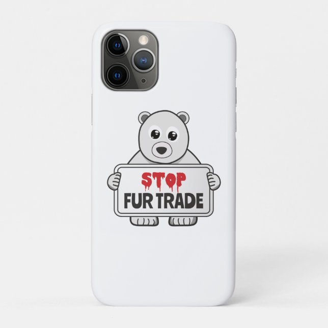 Stopp Fur Trade Sad Polar Bär Case-Mate iPhone Hülle (Rückseite)