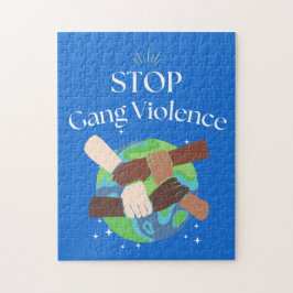 Stopp Gang Gewalt Hands verstrickt Puzzle