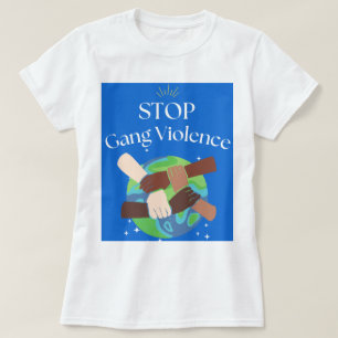 Stopp Gang Gewalt Hands verstrickt T-Shirt