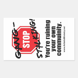 STOPP GANG STAKLING STICKER