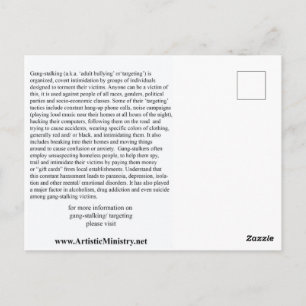 Stopp Gang-Stalking POSTCARD Postkarte