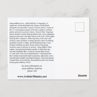 Stopp Gang-Stalking POSTCARD Postkarte