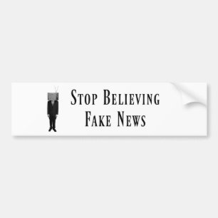 Stopp glaube Fake News Autoaufkleber