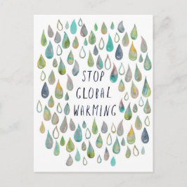 STOPP GLOBALE ERWÄRMUNG Schützen Planet Postkarte