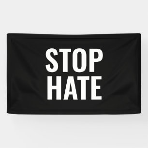 Stopp Hass Schwarz-Weiß Banner
