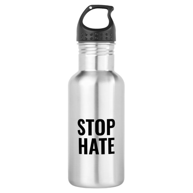 Stopp Hate, Edelstahlflasche (Vorderseite)