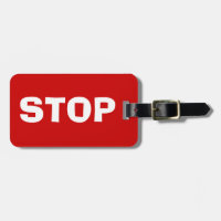 STOPP helle Red Luggage Tags