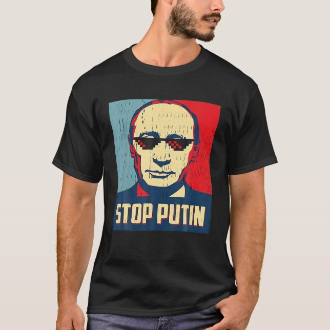 Stopp in der Ukraine Unterstützung Ukraine ich ste T-Shirt (Vorderseite)
