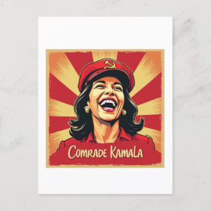 Stopp Kamunism Harris Walz 2024 Comrade Kamala Postkarte