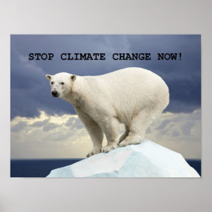 STOPP KLIMAWANDEL JETZT! Polar Bear Poster