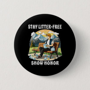 Stopp Littering Nature Protection Umwelt Pro Button
