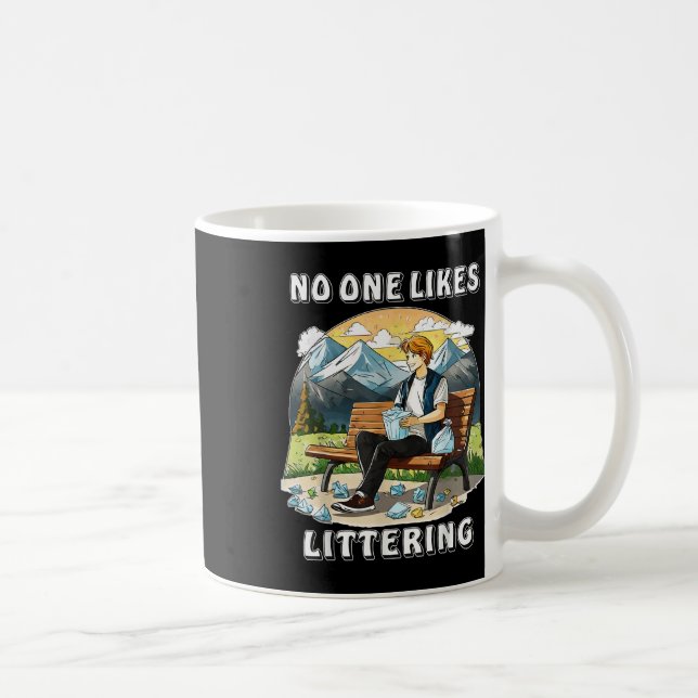 Stopp Littering Nature Protection Umwelt Pro Kaffeetasse (Rechts)