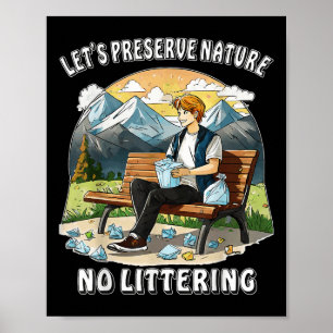 Stopp Littering Nature Protection Umwelt Pro Poster