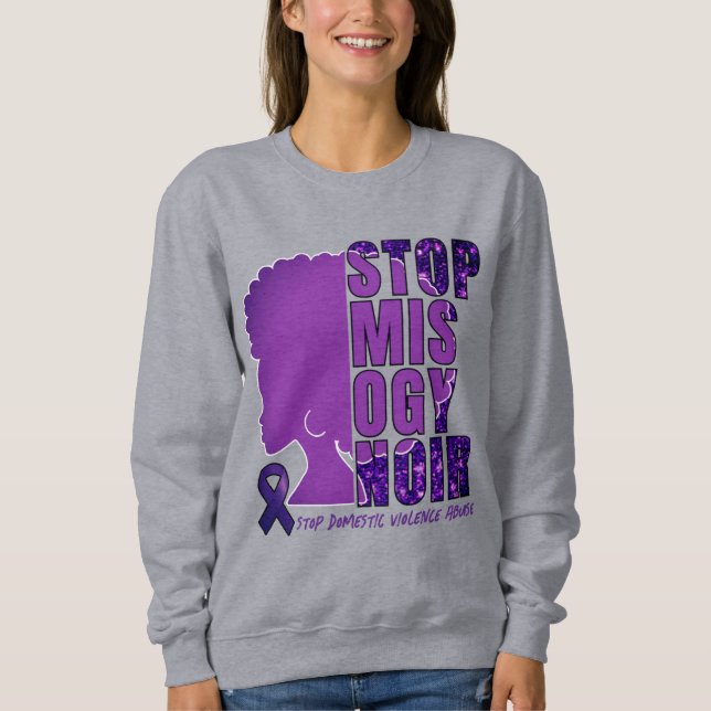 STOPP MISOGYNOIR Gewalt Sweatshirt (Vorderseite)