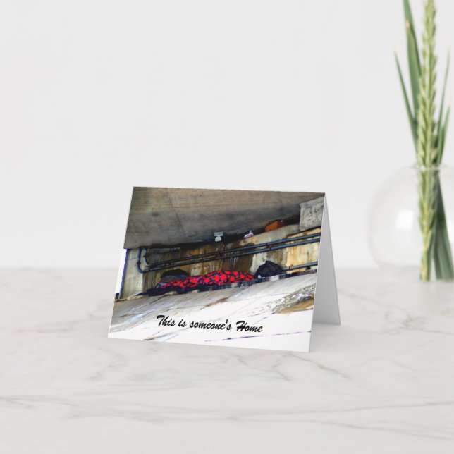 Stopp Obdachlosigkeit jetzt Karte (Vorderseite)