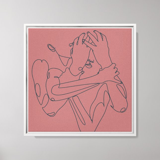 Stopp Overthinking design Leinwanddruck (Vorderseite)