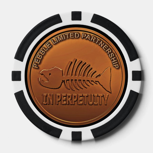 Stopp Pebble Mine - Pebble Mine Penny Pokerchips (Vorderseite)