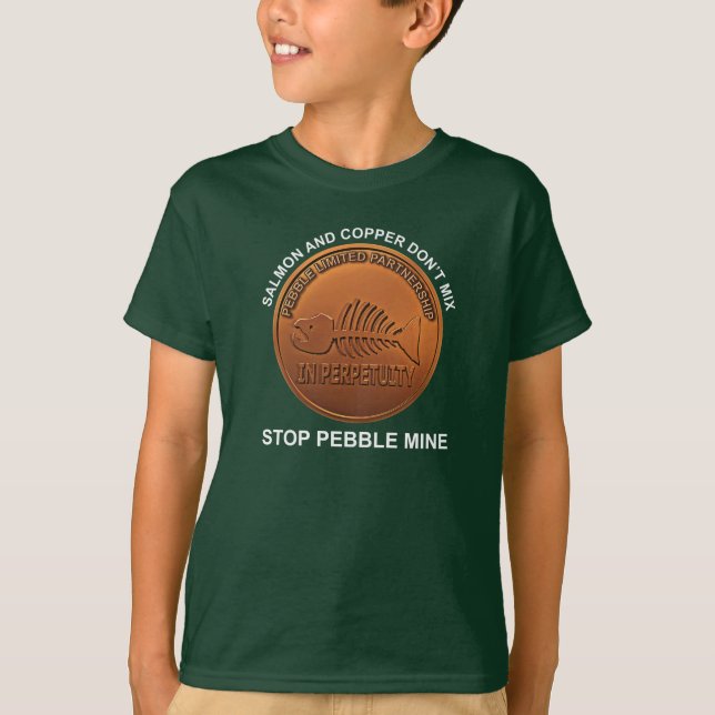 Stopp Pebble Mine - Pebble Mine Penny T-Shirt (Vorderseite)