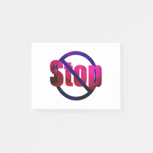 Stopp Post-it Klebezettel