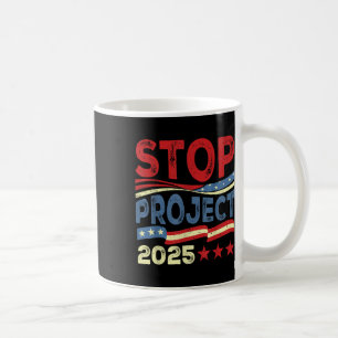 Stopp Project 2025 Anti Trump USA Flagge Politisch Kaffeetasse
