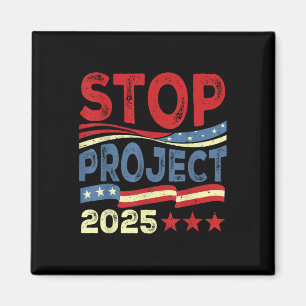 Stopp Project 2025 Anti Trump USA Flagge Politisch Magnet