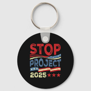 Stopp Project 2025 Anti Trump USA Flagge Politisch Schlüsselanhänger