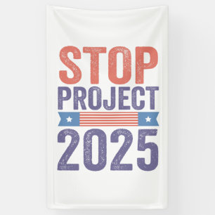Stopp Project 2025 Trump American Patroitic Banner