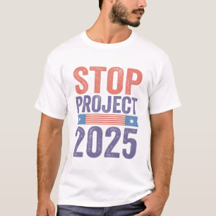 Stopp Project 2025 Trump American Patroitic T-Shirt