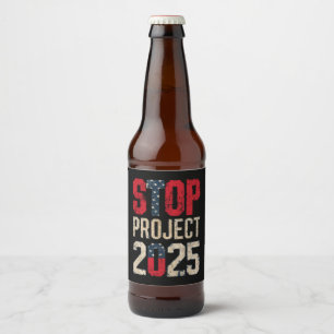 Stopp Project 2025 Trump Biden Vintag Bierflaschenetikett