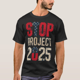 Stopp Project 2025 Trump Biden Vintag T-Shirt