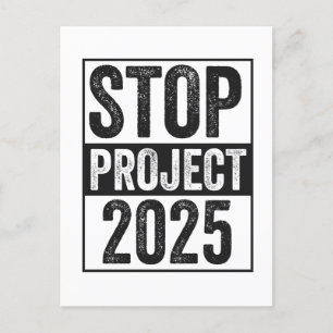 Stopp Project 2025 Trump Harris American Patroitic Einladungspostkarte