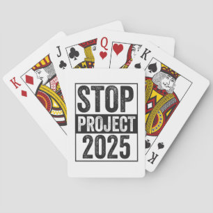 Stopp Project 2025 Trump Harris American Patroitic Spielkarten