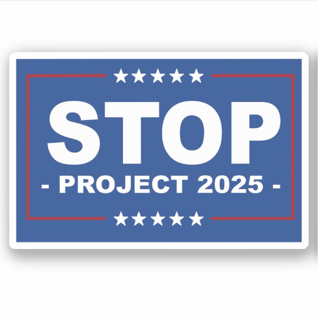 STOPP-PROJEKT 2025 AUFKLEBER (Vorderseite)