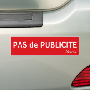 Stopp Pub Ideal, um Werbung zu vermeiden Autoaufkleber