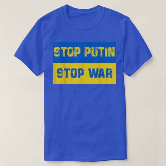 Stopp Putin Stopp War  T-Shirt (Design vorne)
