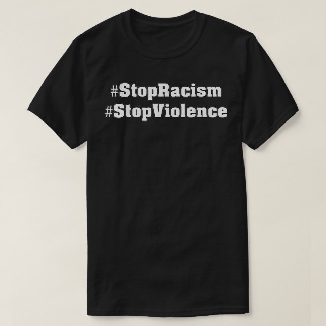 STOPP RACISM STOP GEWALT T-Shirt (Design vorne)
