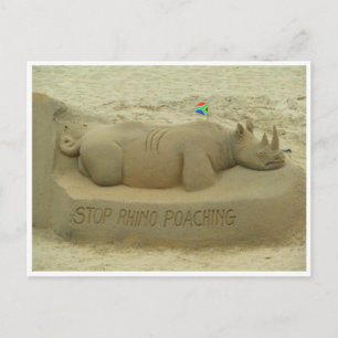 Stopp-Rhino-Wildern Postkarte