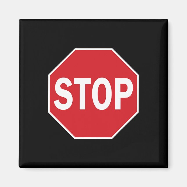 Stopp Schild Gift Novelty Road Schilder Halloween  Magnet (Vorne)