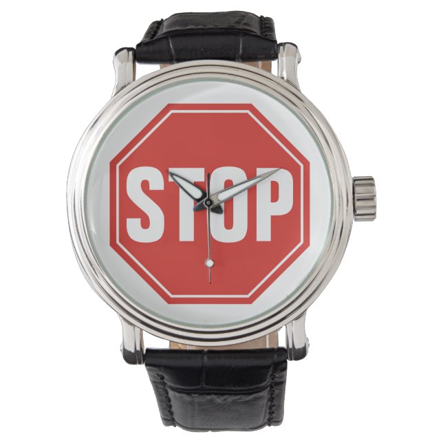 STOPP-Signatur Armbanduhr (Vorderseite)