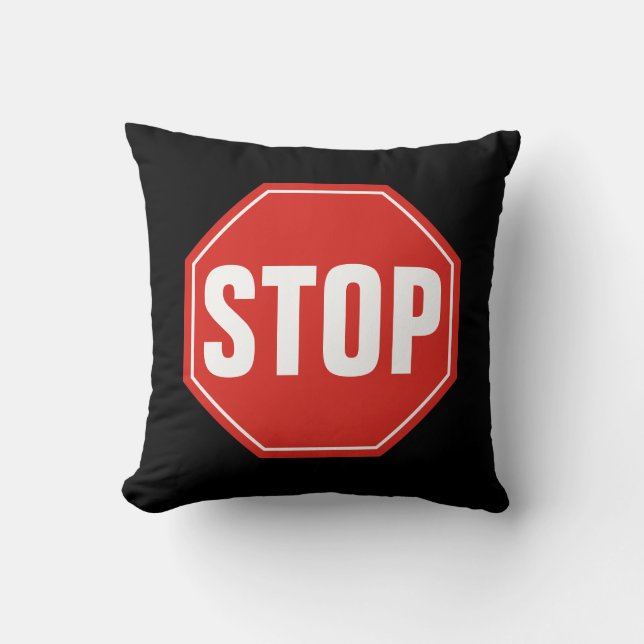 STOPP-Signatur Kissen (Vorderseite)