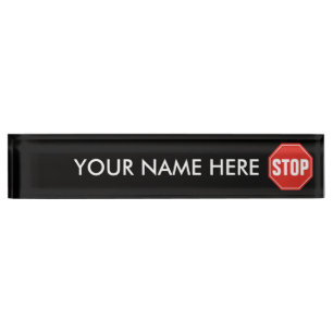 STOPP-Signatur Namensplakette