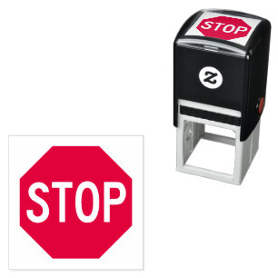 STOPP-Signatur-Selbstfarbige Briefmarke Permastempel
