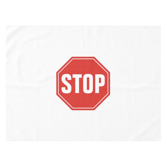 STOPP-Signatur Tischdecke (Vorderseite (Horizontal))