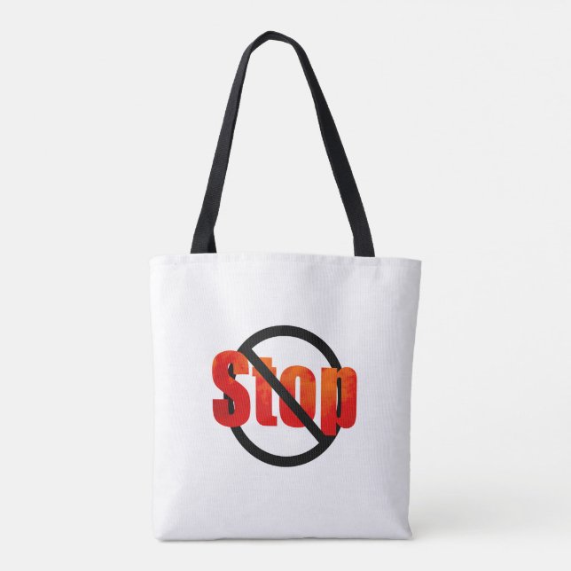 Stopp Tote Bag (Rückseite)