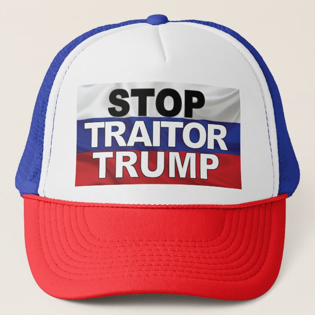 "Stopp Traitor Trump" Trucker Hat Truckerkappe (Vorderseite)