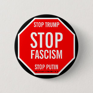 STOPP TRUMP, STOPP PUTIN, STOPP FASZISIEREN BUTTON