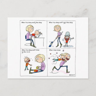 Stopp Trying Postkarte